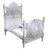 Fancy Carved Painted Youth Bed