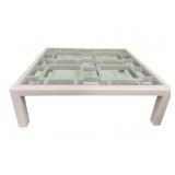 Chelsea House White Glass Top Coffee Table