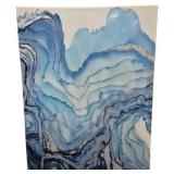 Blue Wave Embossed Canvas Art 39 x 29.5
