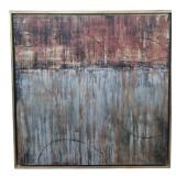 Steel Arcs Framed Canvas Art 30 x 30