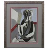 Seated Woman w/Book 1927 by Pablo Picasso