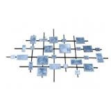 Metal Wall Sculpture Mirrored 44 x 28