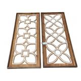 Pair Wood Wall Decor 38 x 16