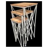 Three Hands Set of Metal & Wood Stands