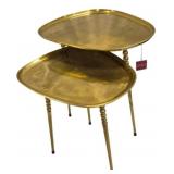 Brass Accent Tables by Three Hands