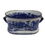 Blue/White Tub - 18.5 x 13 x 8.5