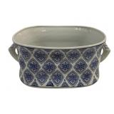 Blue/White Tub - 18.5 x 13 x 8.5