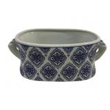 Blue/White Tub - 14.5 x 9.5 x 6