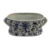 Blue/White Tub - 14.5 x 9.5 x 6