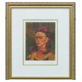 Portrait with Monkey print by Frida Kahlo