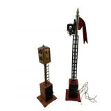 Group Lot of 2 Lionel Railroad Train Signals