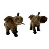 Pr of Vtg Lefton Elephants 3.5'x4'x3'