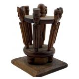 Vintage Carved Wooden Trinket 3.5'x2.5'
