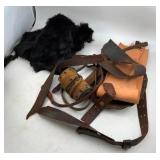 Group Lot of Old Leather & Fur