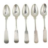 5 W. Mitchell Coin Silver Spoons 3.29oz