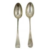 2 Bickflow Brothers Coin Silver Spoons 1.32oz