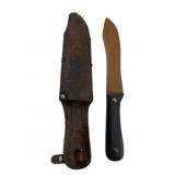 Handmade Wooden Knife w/ Sheath 12'