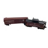 Lot of 2 Pennsylvania Train Cars 4'x9'x3'
