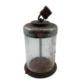 Vintage Glass Cylinder Bank 5.5'x3'