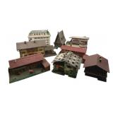 Group Lot of Model Train Houses
