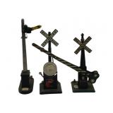 3 Pc Lot Vtg Railroad Crossing Signals