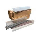 Group Lot of 8 Train Display Cases w/ Track