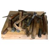 Lot of Assorted Vintage Steel Hammers, Ball Peen