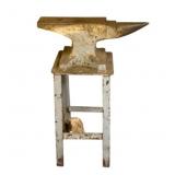 Vintage Iron Anvil on Metal Stand - 32 x 22 x 10