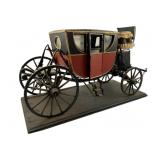 Vtg Wood Carriage Model on Stand 10'x15.5'x7'