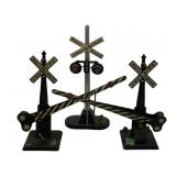 3 pc. Lot O Scale Metal Railroad Crossings 8'