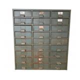 27 Drawer Metal Filing Cabinet