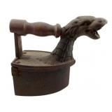 German Cast Iron Charcoal Iron w/ Dragon