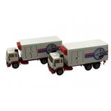 2pc Siku 1982 Volvo Box Trucks Original