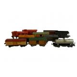 10pc O Scale Toy Train Cars Lot 3'x8.5'x2'