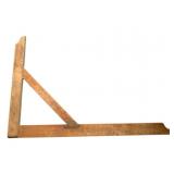 Vtg Wood & Brass T Square