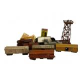 Lot O Scale Trains w/ Freight Cars & Tower