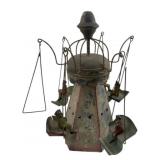 Vtg German Tin Toy Carousel Swing Set