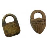 Group of 2 Padlocks w/o Keys 2'x1.5'