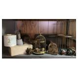 Shelf Lot w/ Birdcage Clock, Motors & More