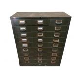 Vtg Industrial Metal Filing Cabinet