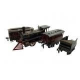 Group Lot of Vtg Tin Trains & Train Cars