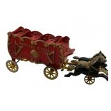 Vtg Cast Iron Overland Circus Wagon Toy