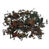 Lot Antique Painted Metal Flat Toy Soldiers