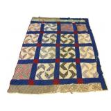 Vintage Pinwheel Pattern Quilt 76'x100'
