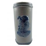 Old Sleepy Eye Cattail Stoneware Vase