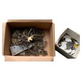 Group Lot of Brass Drawer Handles & Locks