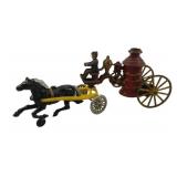 Cast Iron Horse & Fire Buggy 13'x5'x3'