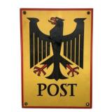 German Post Office Porcelain Metal Sign