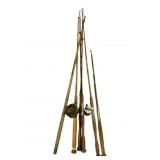 Lot Antique Fishing Rods 84'