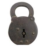 Vintage Cast Iron Padlock w/o Key 3'x2'